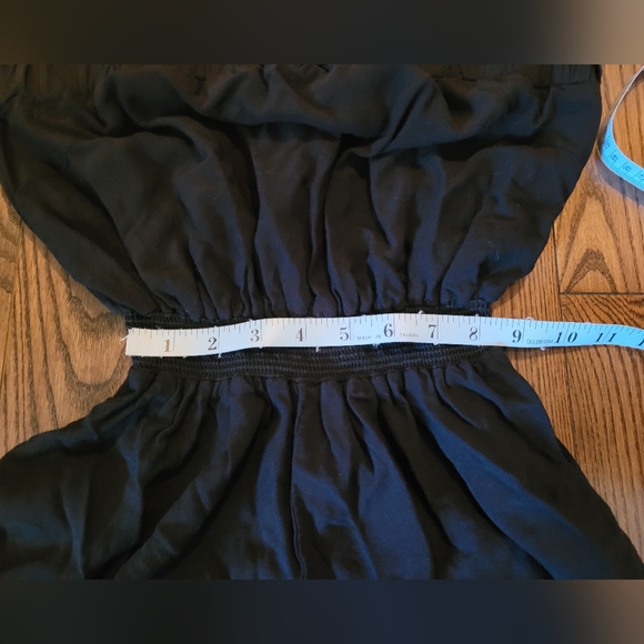 Black Off-Shoulder Romper w/ Eyelit Trim Great Used Condition. - Picture 6 of 13